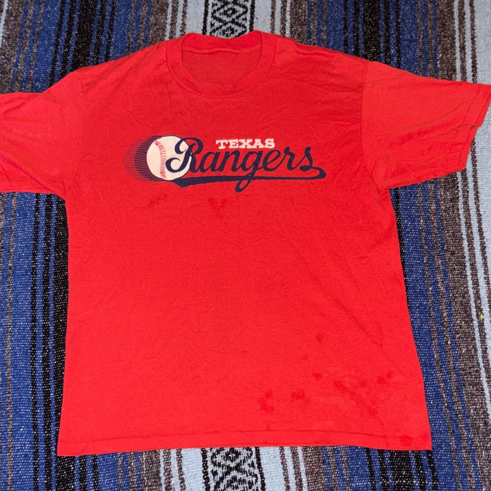 Vintage 80s Texas Rangers Single Stitch Tee Shirt